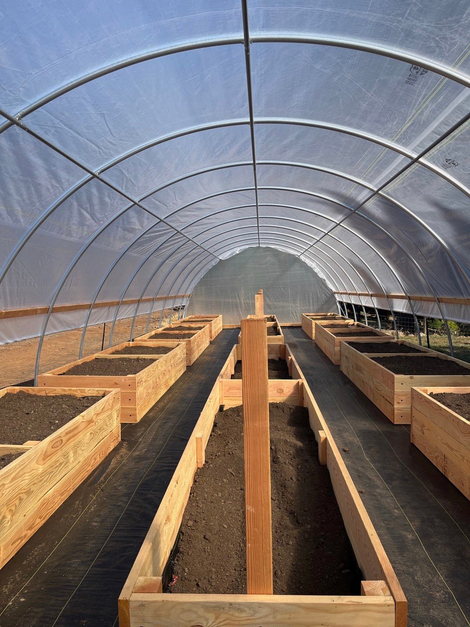 20' greenhouse kit hoops installed in Salem OR